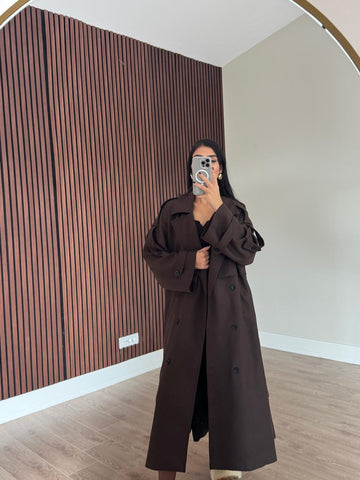 Premium Kalite Poliviskon Kumaş Acı Kahve