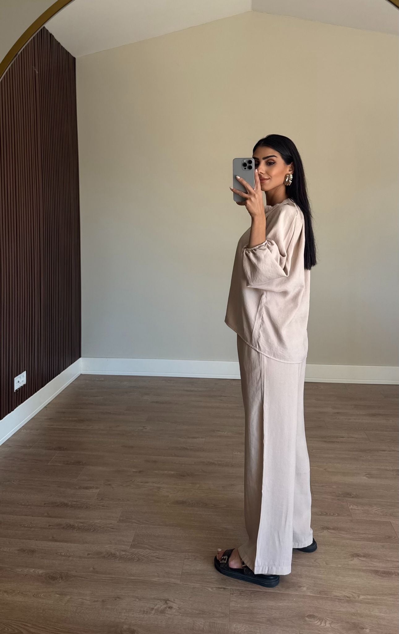 Bej Modal Pantolon Ceket Takım