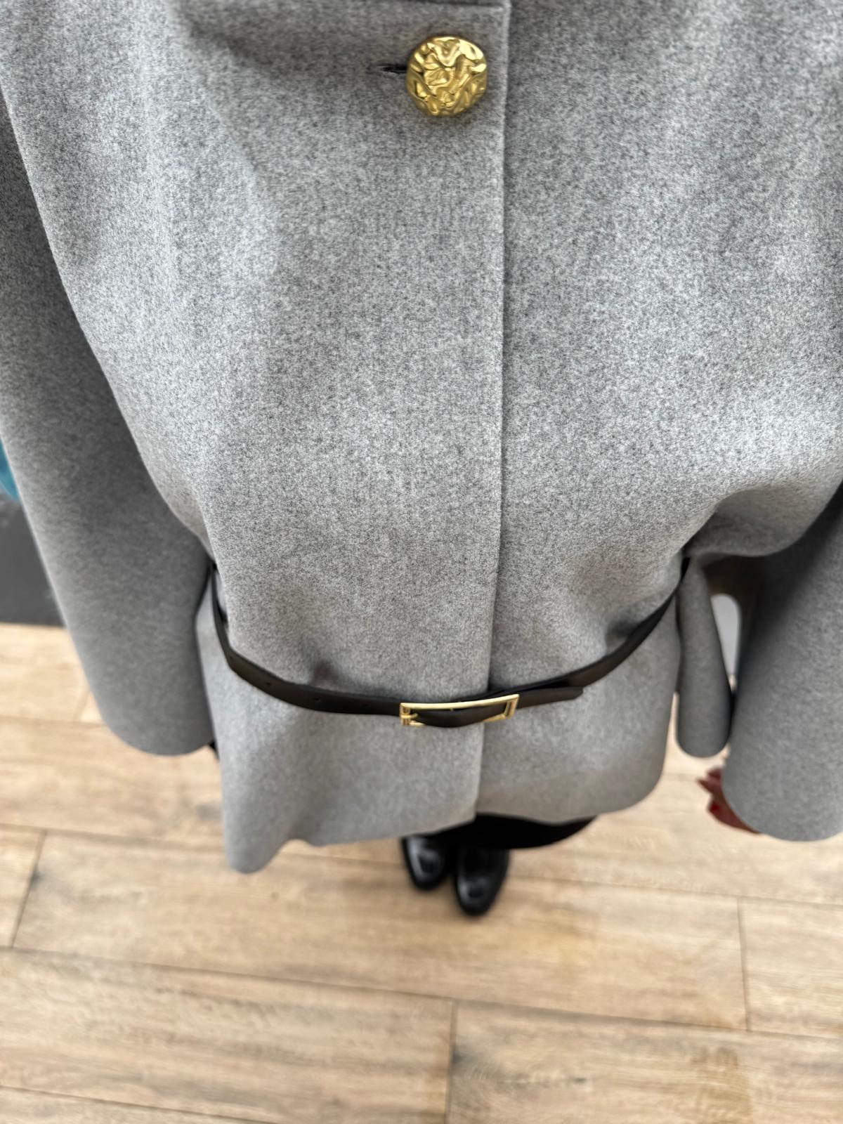 Kemerli Gold düğmeli  Palço Gri