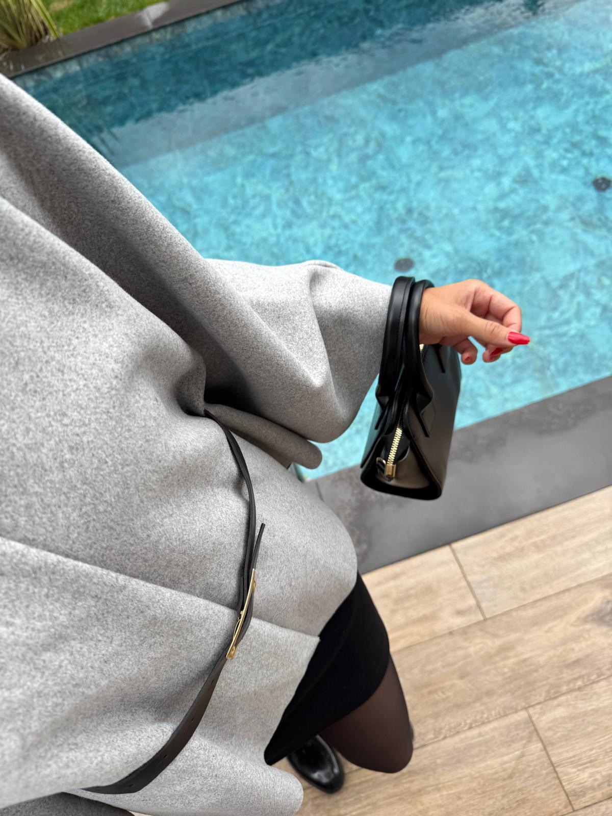 Kemerli Gold düğmeli  Palço Gri