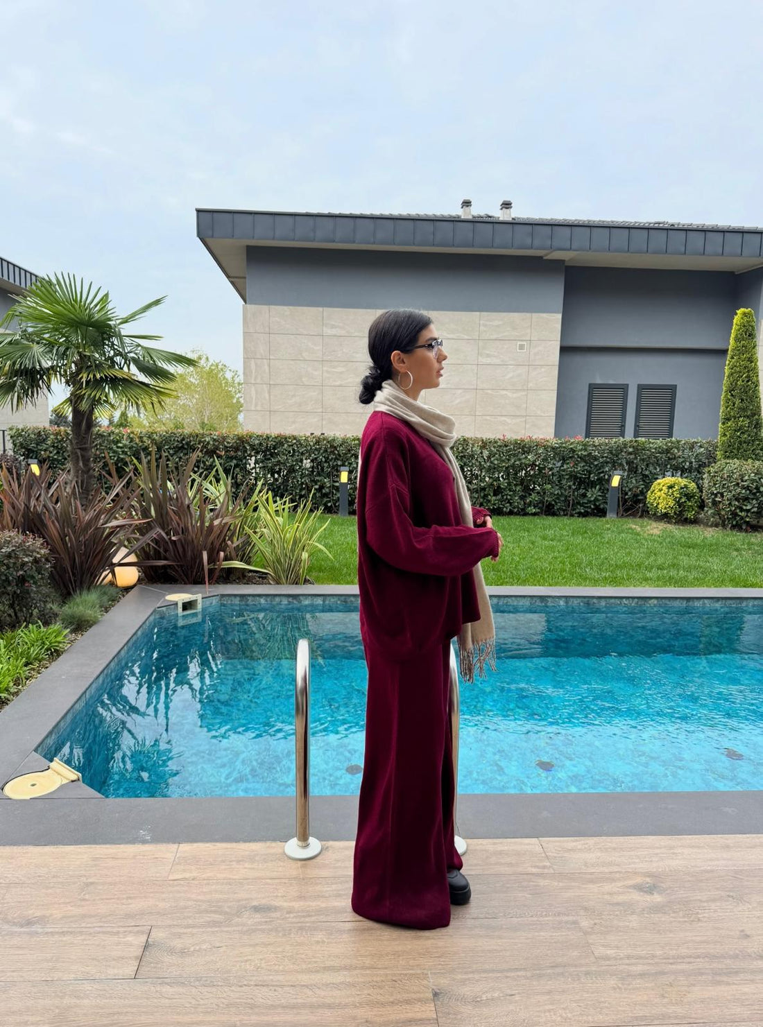 Bordo Basic Triko Takım