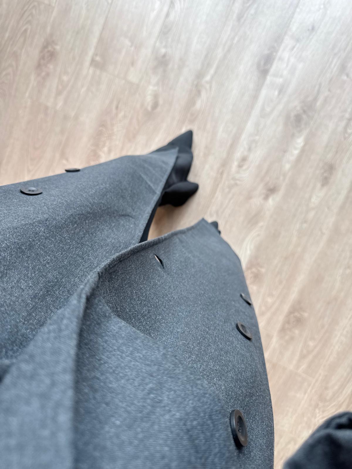 Premium Kalite Poliviskon Kumaş Astarlı Trençkot Antrasit