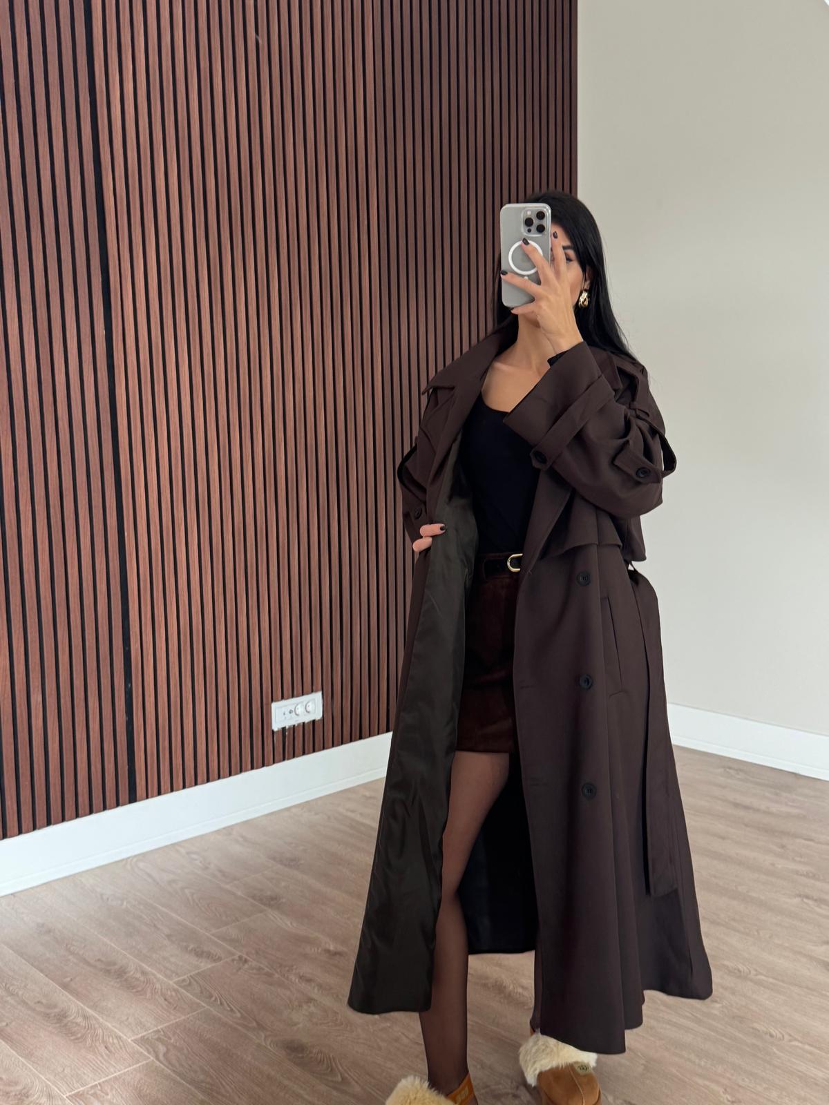 Premium Kalite Poliviskon Kumaş Acı Kahve