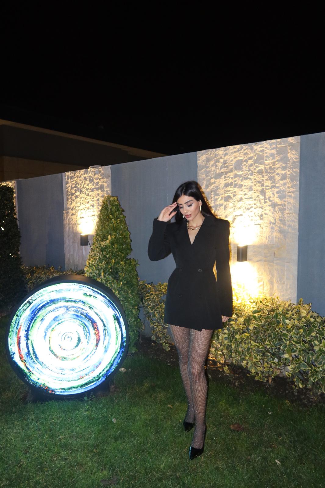 Kruvaze Blazer Ceket Elbise