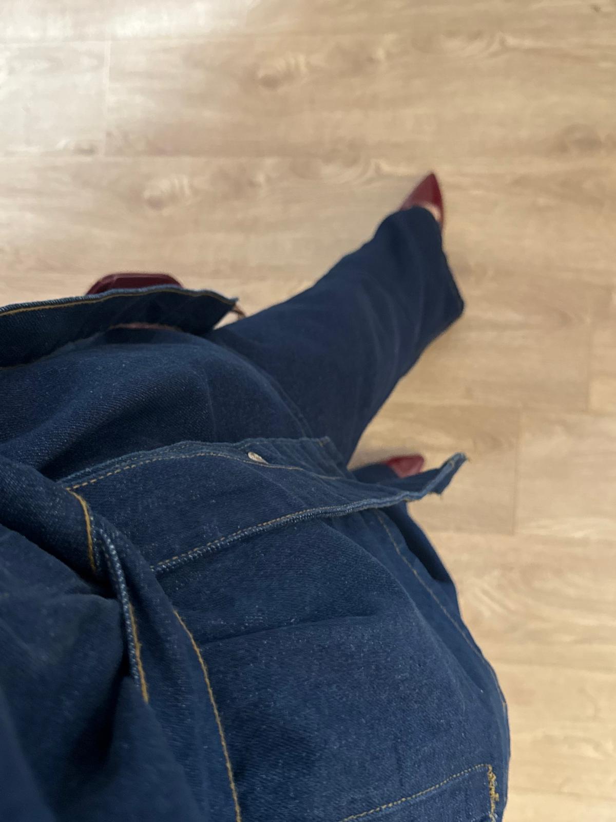 Kuşaklı Denim Takım