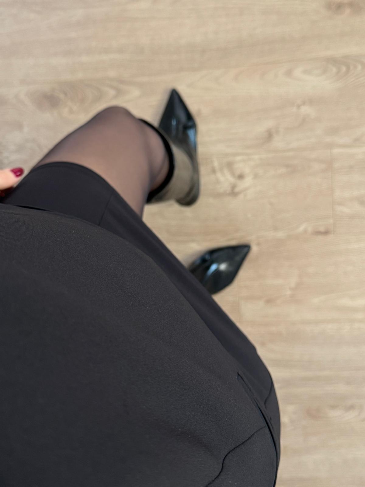 Sİyah Bisiklet Yaka Elbise