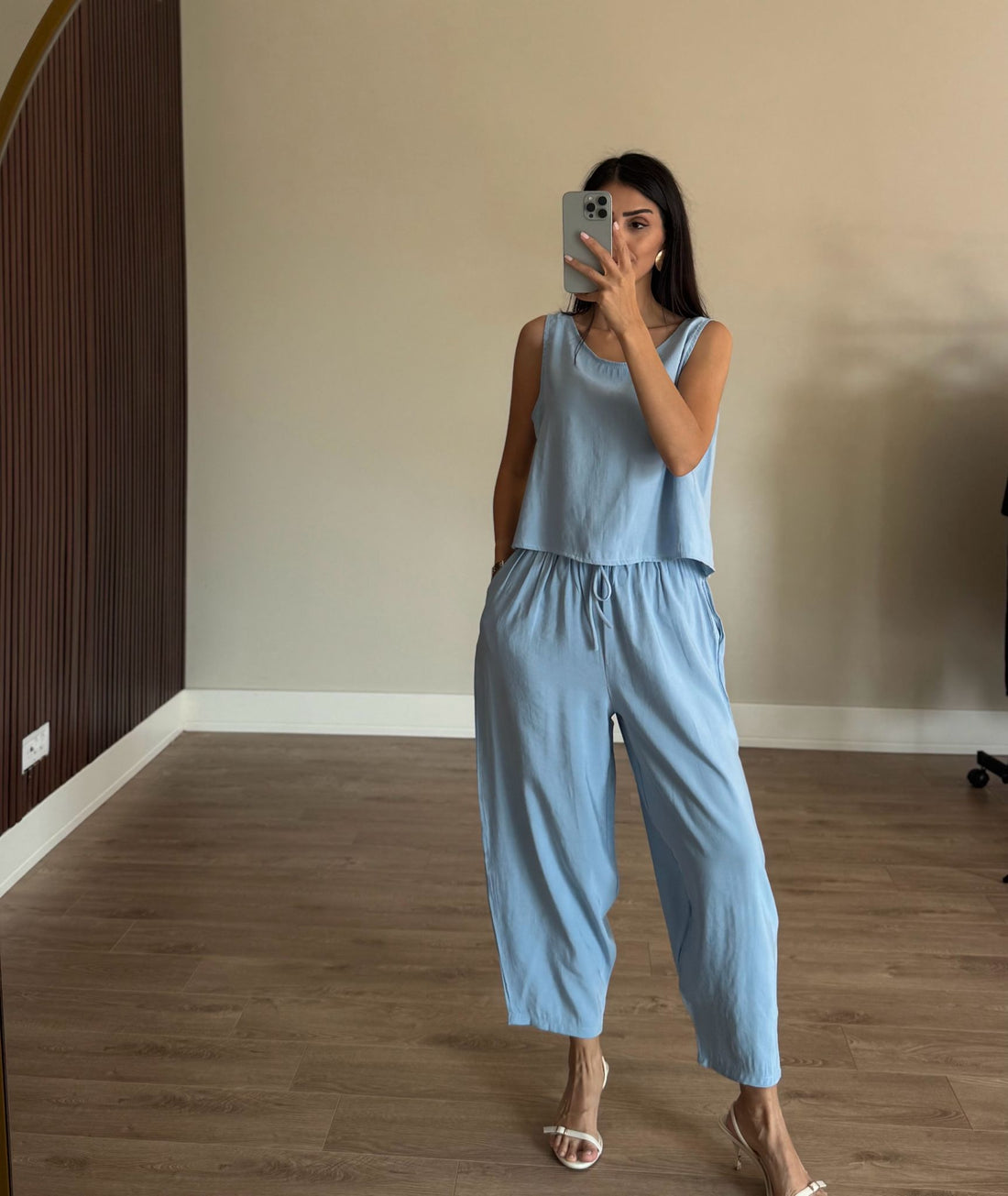 Sıfır Kol Modal Bebe Mavisi Takım