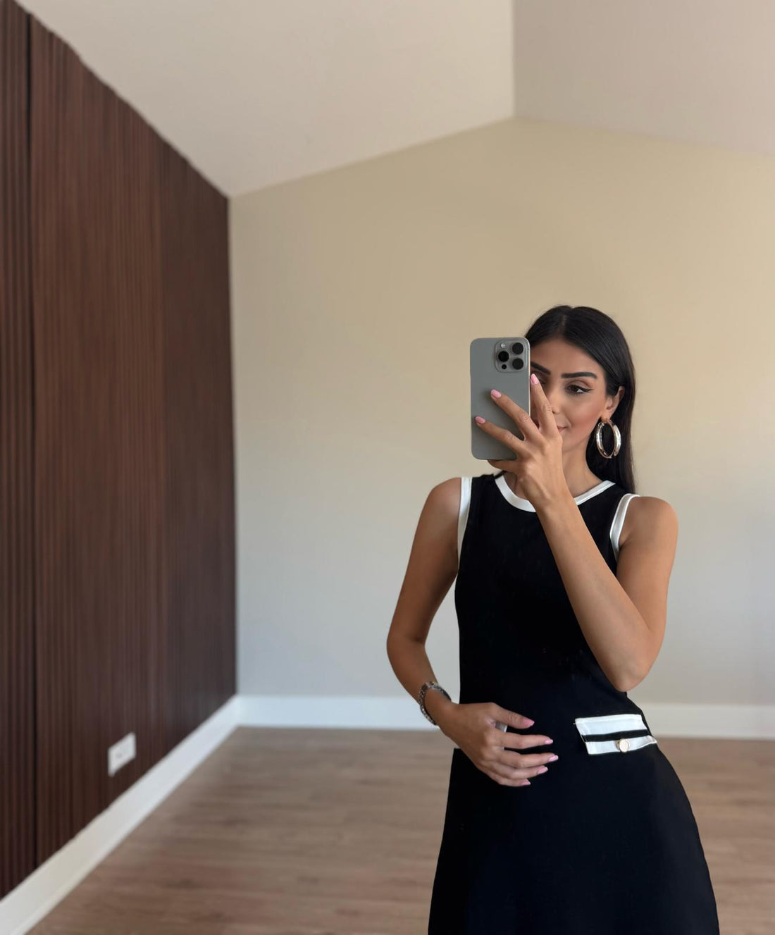 Siyah Modal Mini Elbise