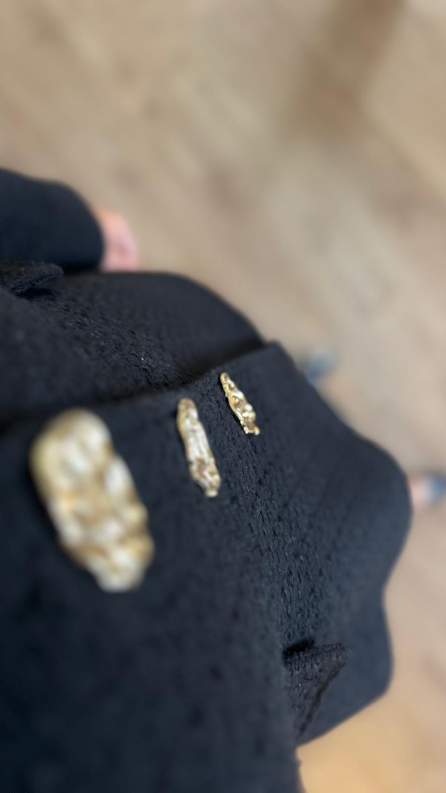 Chanel Kumaş Tuvit Siyah Etekli Takım
