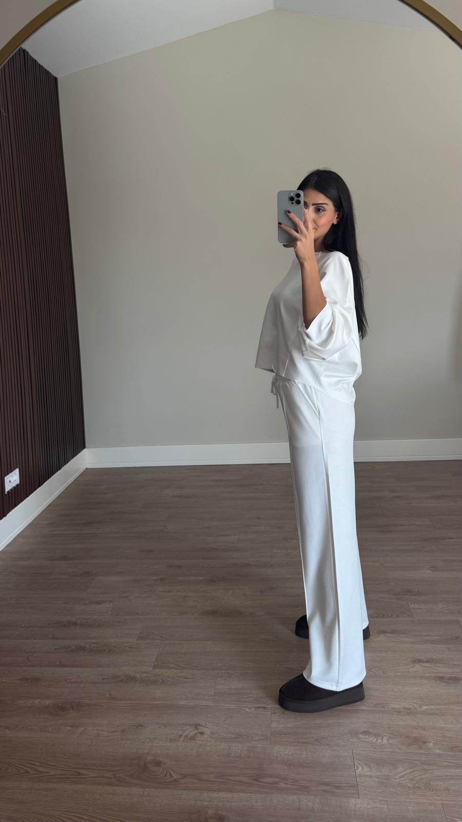 Ekru Ters Dikişli Modal takım