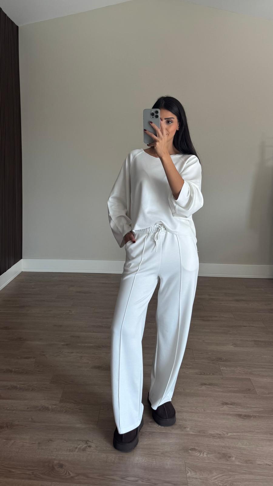 Ekru Ters Dikişli Modal takım