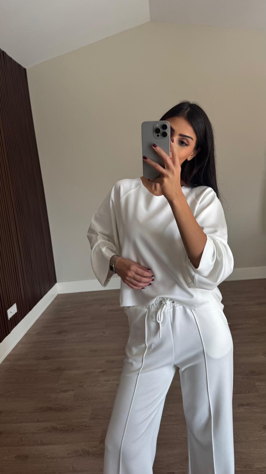 Ekru Ters Dikişli Modal takım